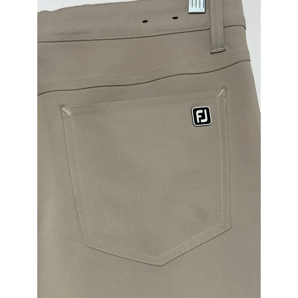 FootJoy FJ, Mens Athletic Fit Stretch 5‎ Pocket Golf Pants, Tan, Size W34/L34